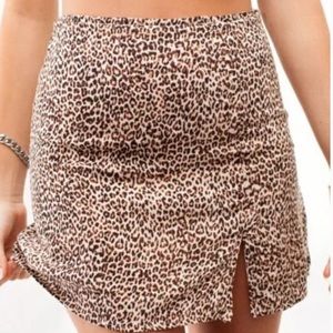 Skylar + Madison Orange Animal Print Skirt